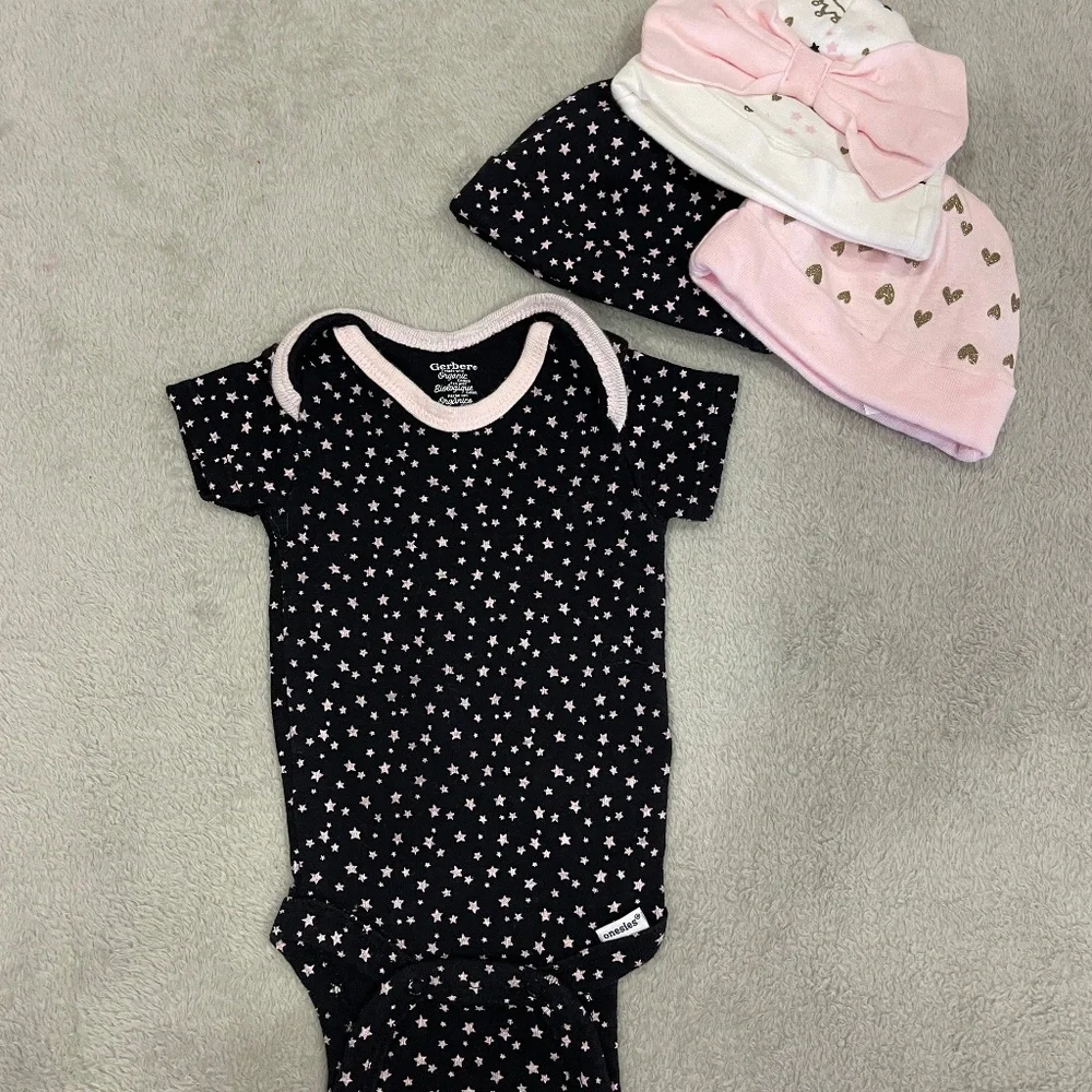 Newborn Baby Bundle Onesies, Pajamas & Hats 10+ Pieces
